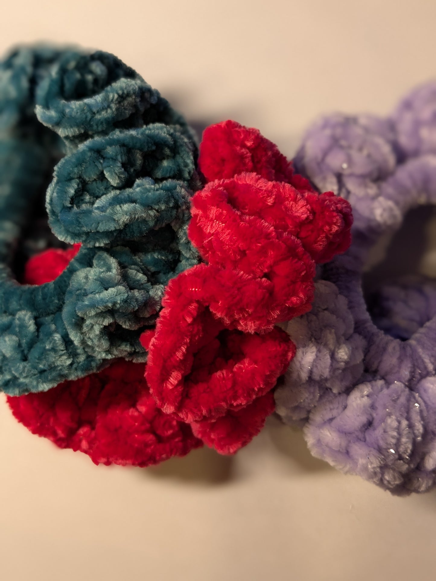 Soft and Stylish Crochet Scrunchies
