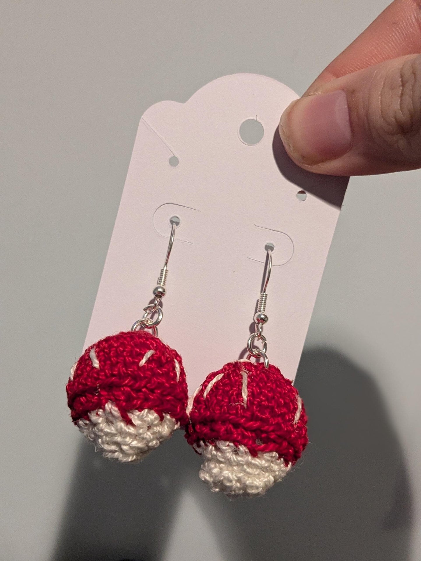 Mushroom Earrings | Handmade | Crochet