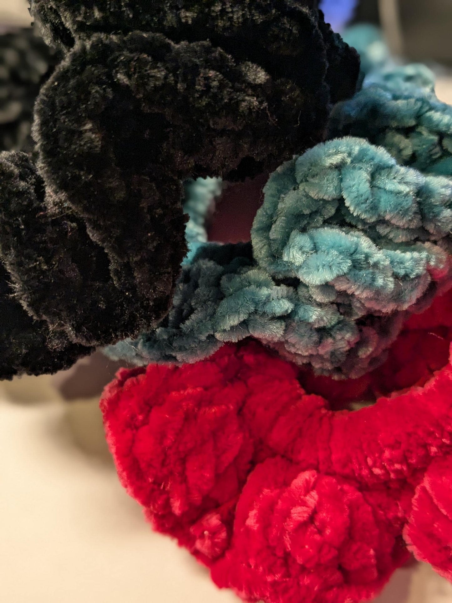 Soft and Stylish Crochet Scrunchies