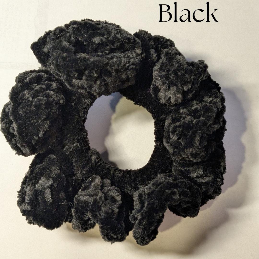 Soft and Stylish Crochet Scrunchies
