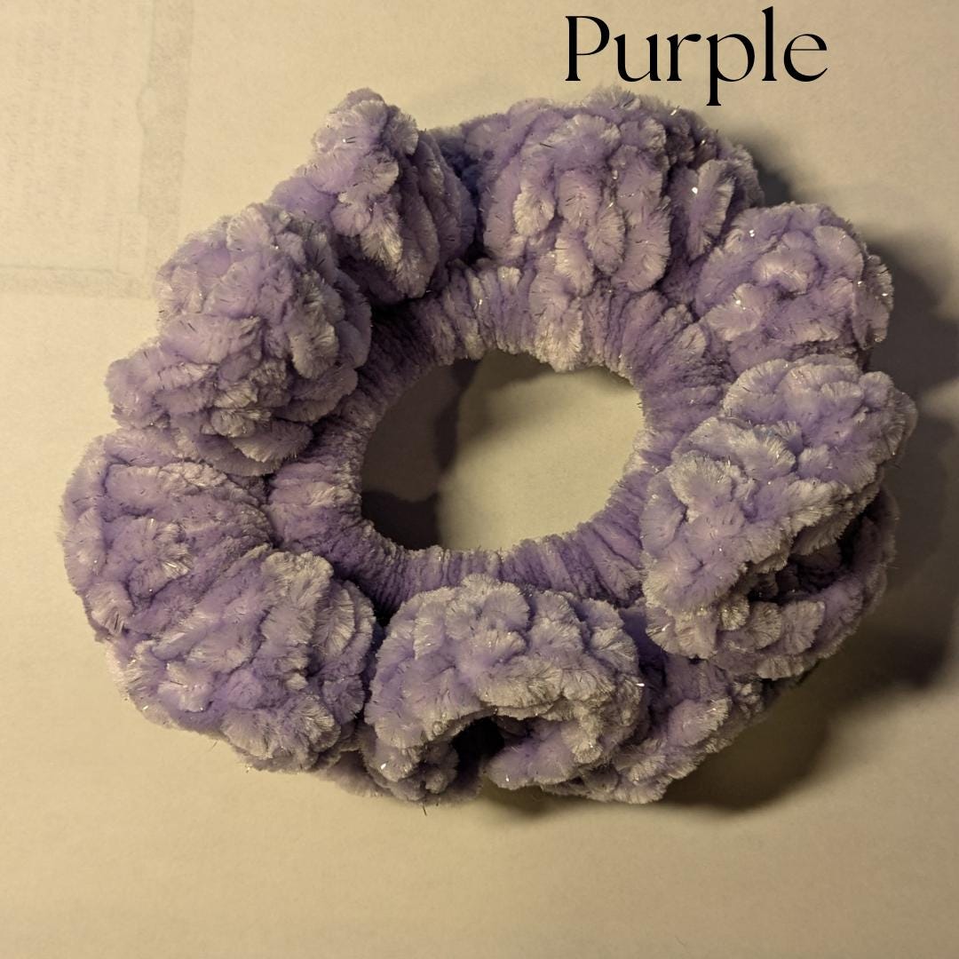 Soft and Stylish Crochet Scrunchies