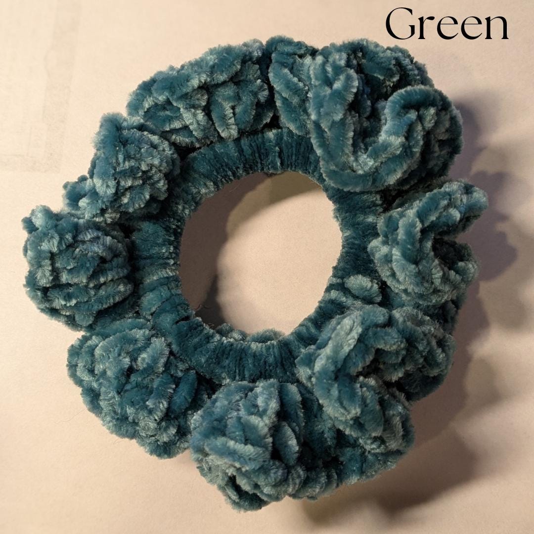 Soft and Stylish Crochet Scrunchies